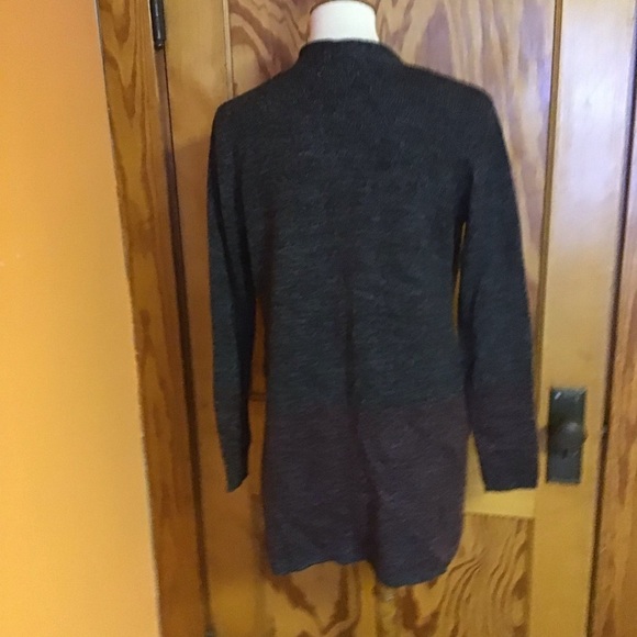 Karen Scott charcoal n red oversized cardigan - Picture 7 of 12